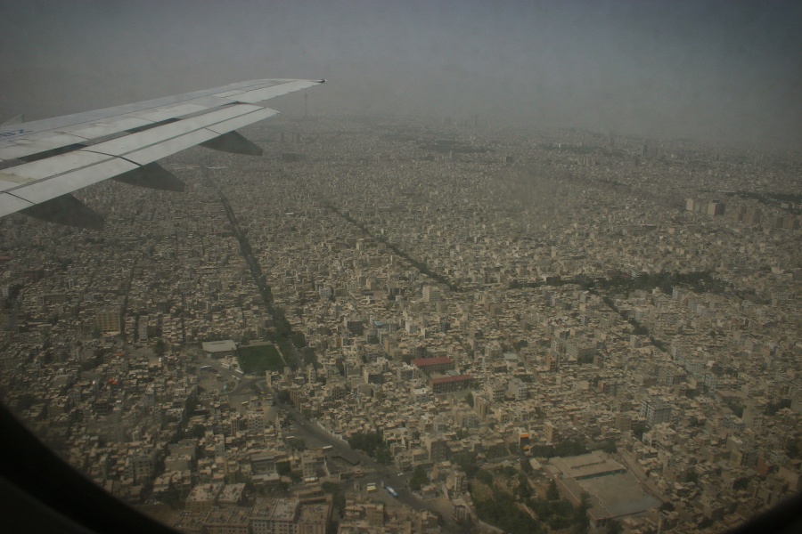 Flying over Tehran