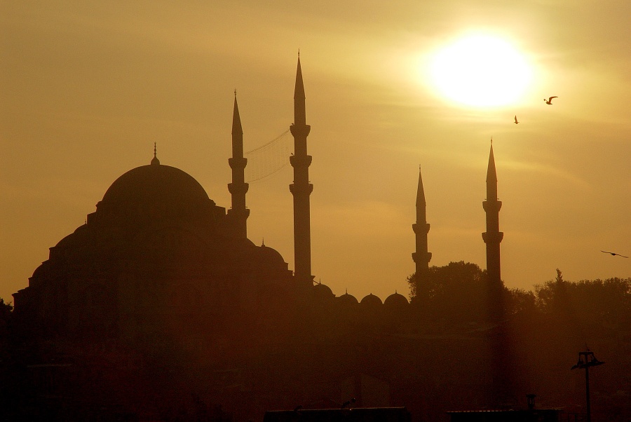 Mosque with Sunset